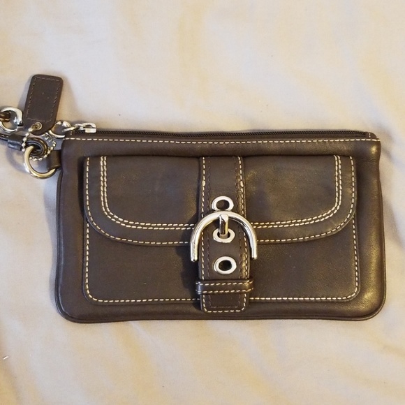 Coach Wrislet Large Brown leather - Picture 1 of 4